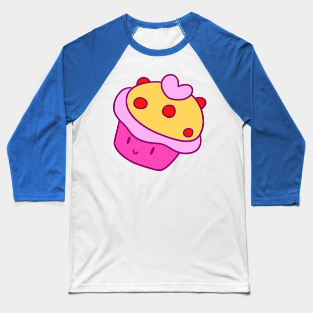 Heart Cupcake Baseball T-Shirt by saradaboru